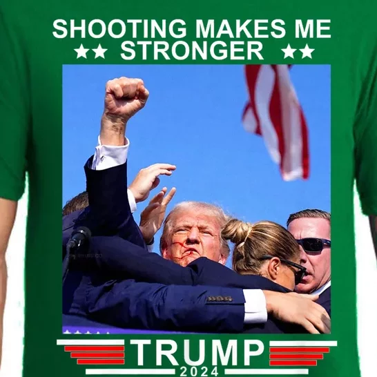 Shooting Makes Me Stronger Trump 2024 Pajama Set