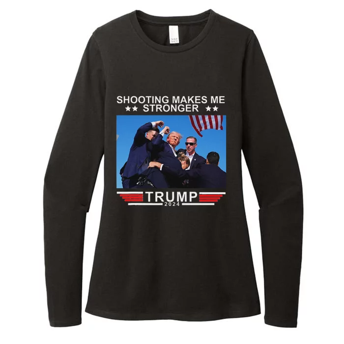 Shooting Makes Me Stronger Trump 2024 Election Design Womens CVC Long Sleeve Shirt