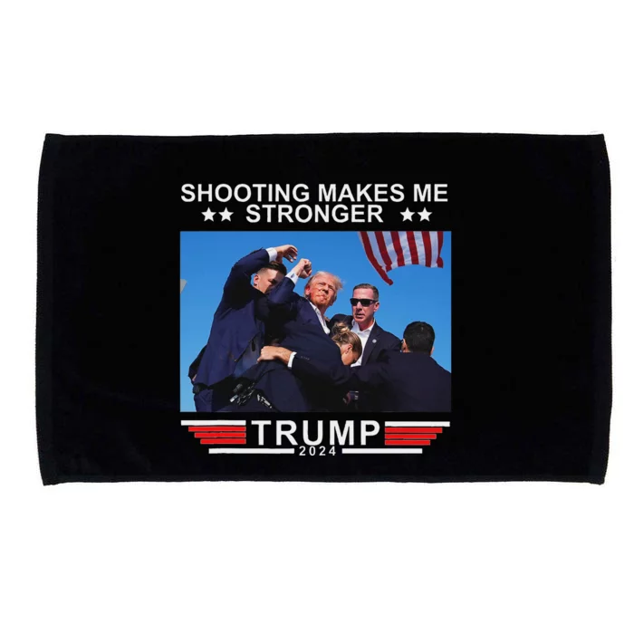 Shooting Makes Me Stronger Trump 2024 Election Design Microfiber Hand Towel