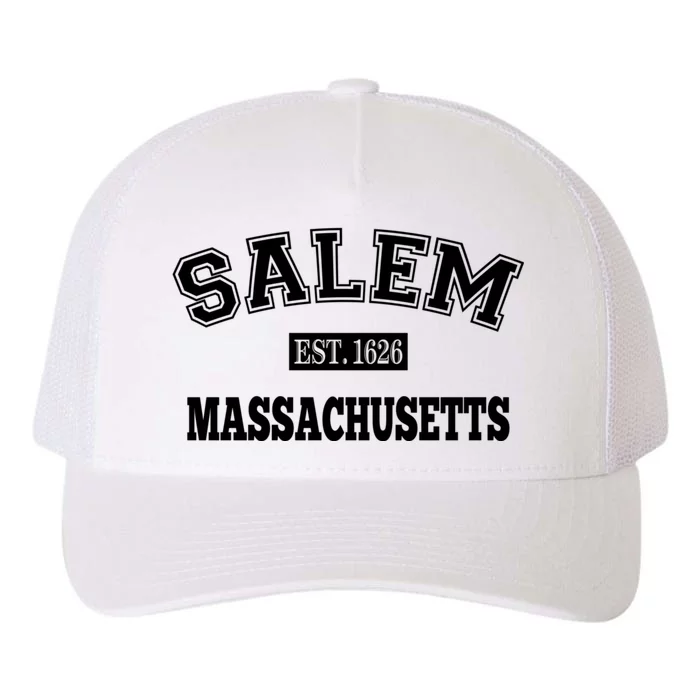 Salem Massachusetts Ma Established Vintage Sports Design Yupoong Adult 5-Panel Trucker Hat