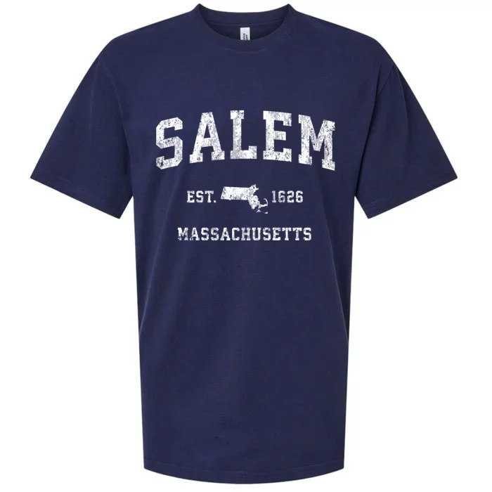 Salem Massachusetts Ma Vintage Established Athletic Sports Design Sueded Cloud Jersey T-Shirt