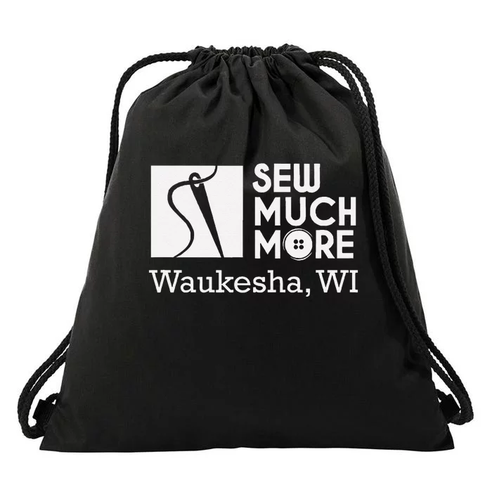 Sew Much More Waukesha Wi Logo Drawstring Bag