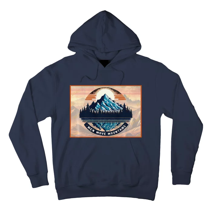 Stylish Move Mountains Mountain Climbing Graphic Design Premium Hoodie