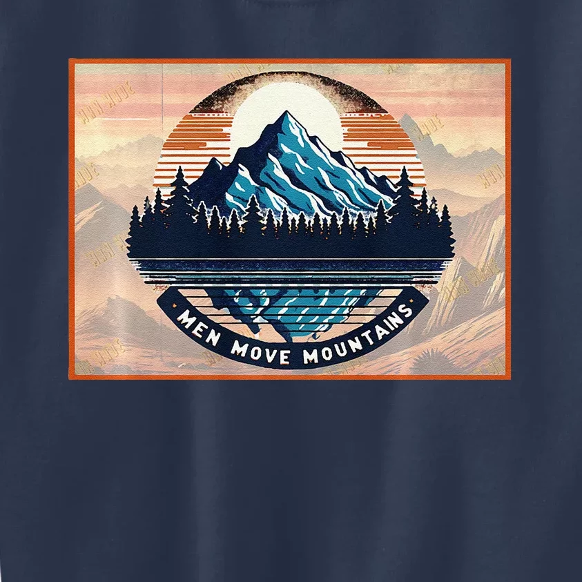 Stylish Move Mountains Mountain Climbing Graphic Design Premium Kids Sweatshirt