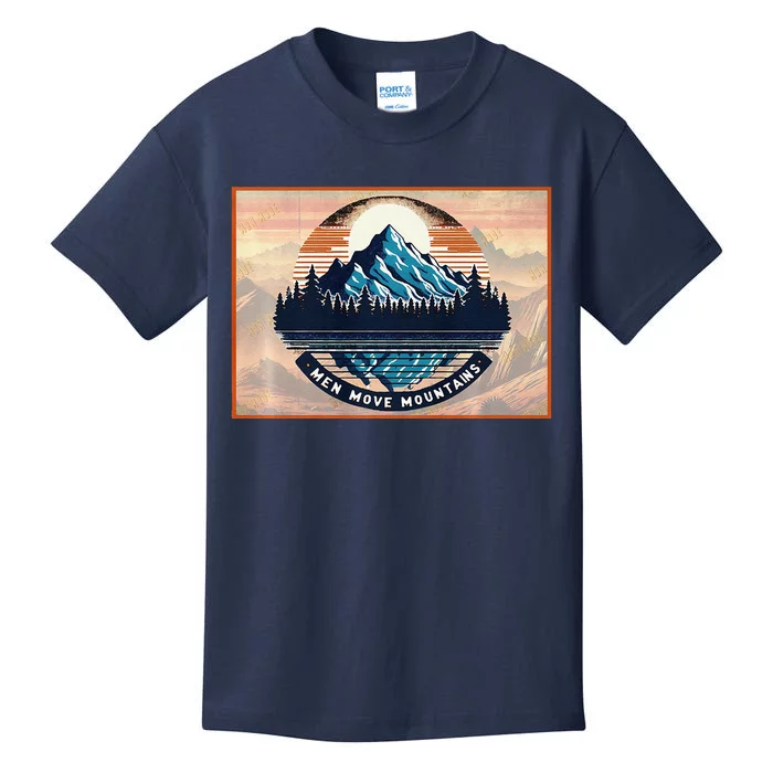 Stylish Move Mountains Mountain Climbing Graphic Design Premium Kids T-Shirt