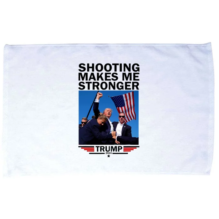 Shooting Makes Me Stronger Donald Trump 2024 Microfiber Hand Towel