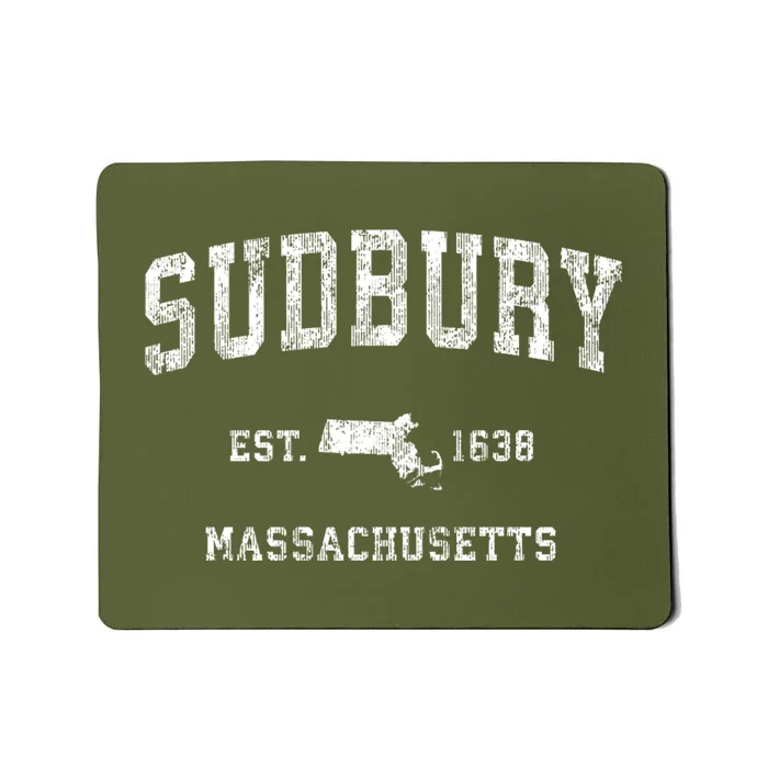 Sudbury Massachusetts Ma Vintage Established Athletic Sports Design Mousepad