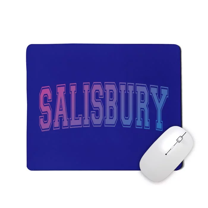 Salisbury Md Maryland Usa Vintage Sports Varsity Style Funny Gift Mousepad