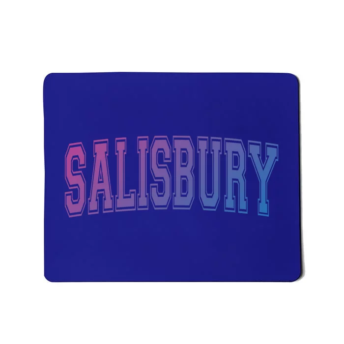 Salisbury Md Maryland Usa Vintage Sports Varsity Style Funny Gift Mousepad