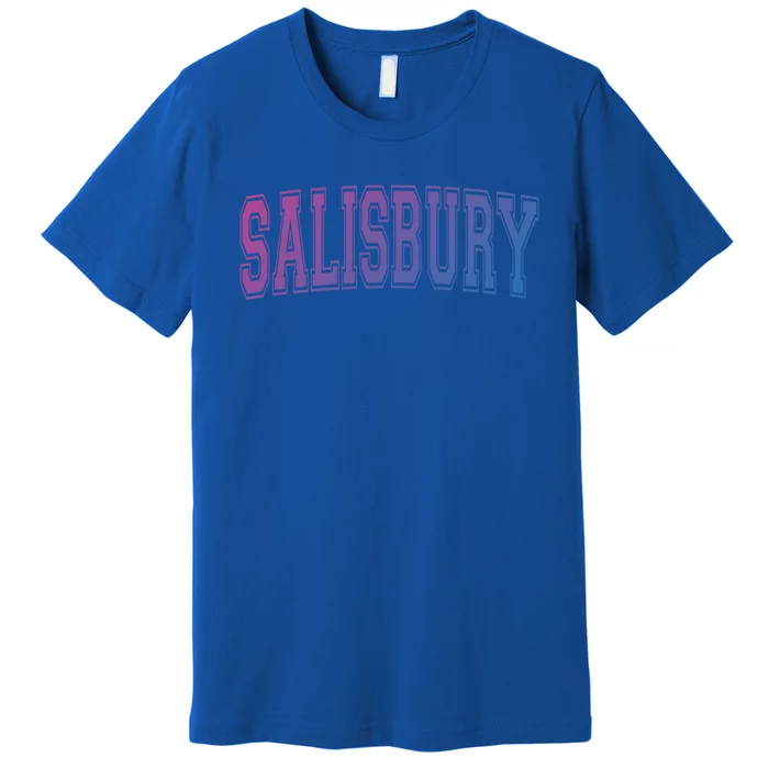 Salisbury Md Maryland Usa Vintage Sports Varsity Style Funny Gift Premium T-Shirt