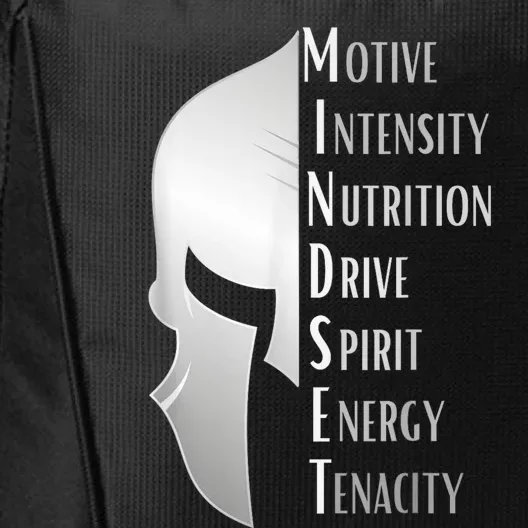 Spartan Mindset Motivational Inspirational Quote Graphic City Backpack