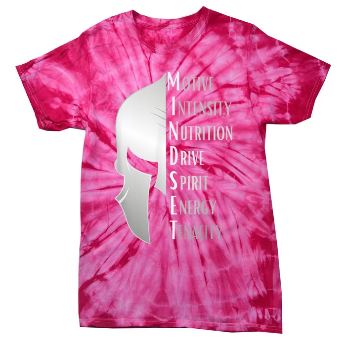 Spartan Mindset Motivational Inspirational Quote Graphic Tie-Dye T-Shirt