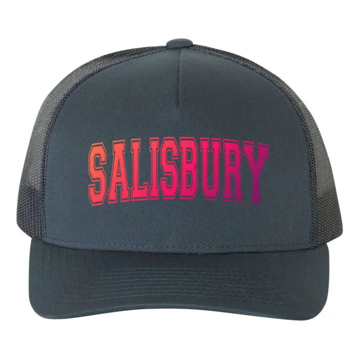 Salisbury Md Maryland Usa Vintage Sports Varsity Style Funny Gift Yupoong Adult 5-Panel Trucker Hat