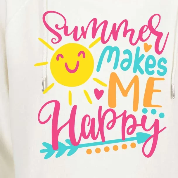 Summer Makes Me Happy Womens Funnel Neck Pullover Hood