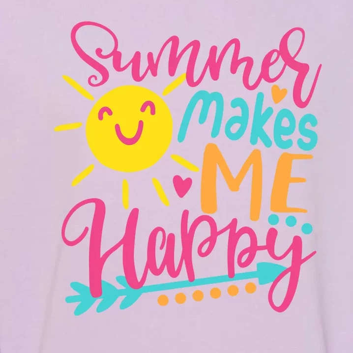 Summer Makes Me Happy Garment-Dyed Sweatshirt