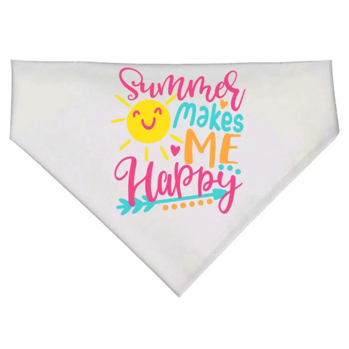 Summer Makes Me Happy USA-Made Doggie Bandana