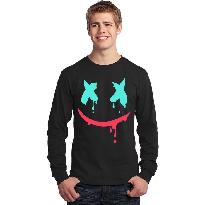 Smiling Marshmallow Melting Happy Face Tall Long Sleeve T-Shirt