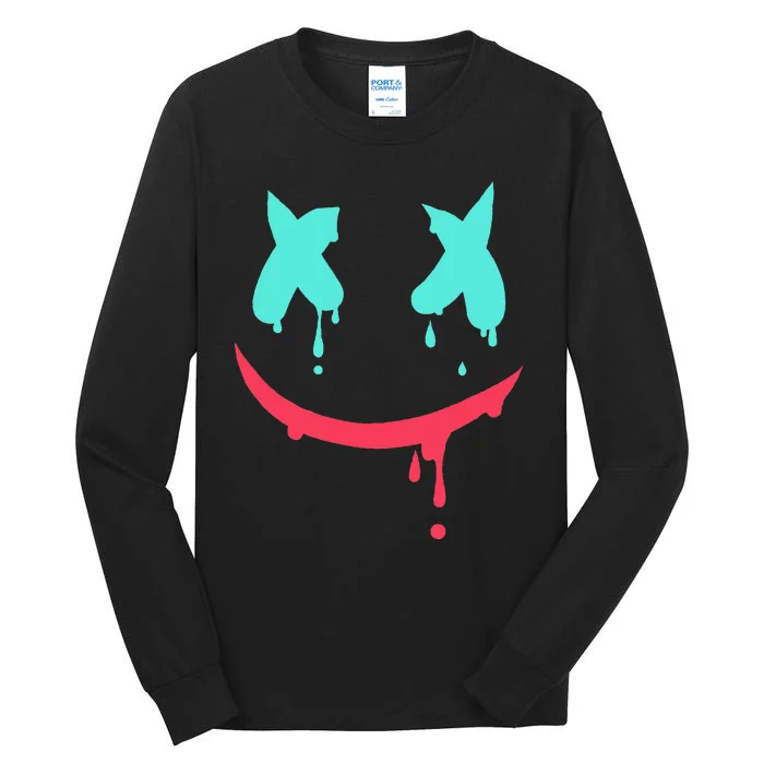 Smiling Marshmallow Melting Happy Face Tall Long Sleeve T-Shirt