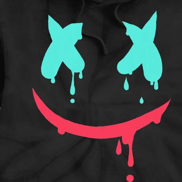 Smiling Marshmallow Melting Happy Face Tie Dye Hoodie