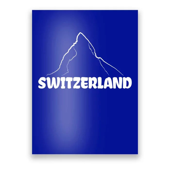 Switzerland Matterhorn Mountaineer Snow Ski Lovers Gift Poster