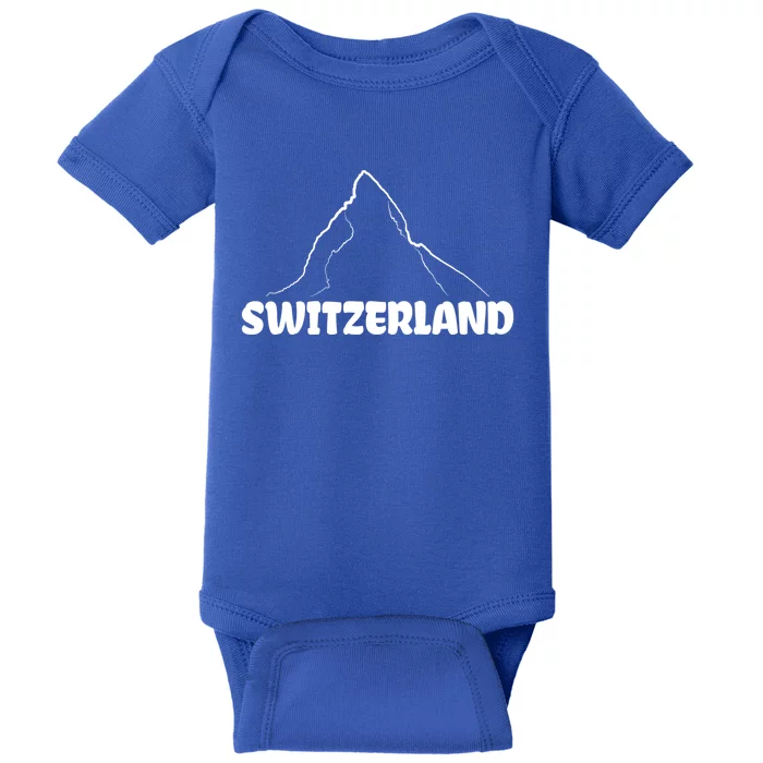 Switzerland Matterhorn Mountaineer Snow Ski Lovers Gift Baby Bodysuit