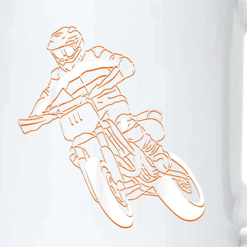 Supermoto Motorcycle Motocross Rider Racing Black Color Changing Mug