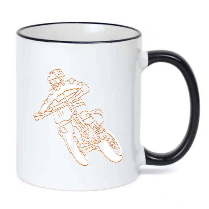 Supermoto Motorcycle Motocross Rider Racing Black Color Changing Mug