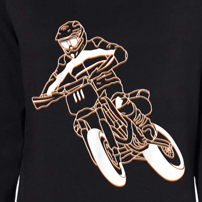 Supermoto Motorcycle Motocross Rider Racing Womens California Wash Sweatshirt