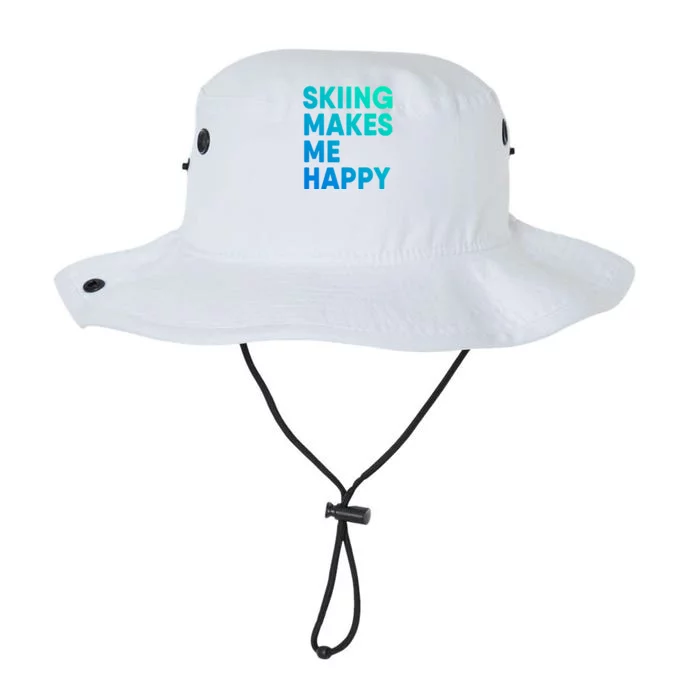 Skiing Makes Me Happy Skiing Funny Gift Legacy Cool Fit Booney Bucket Hat