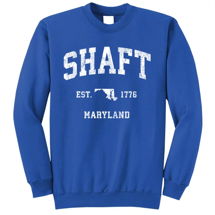 Shaft Maryland Md Vintage Established Athletic Sports Design Sweatshirt