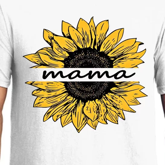 Sunflower Mama Mother's Day Mama Lover Gift For Mom Pajama Set