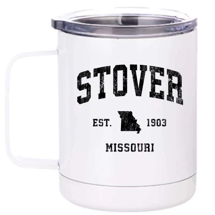 Stover Missouri Mo Vintage Athletic Front & Back 12oz Stainless Steel Tumbler Cup