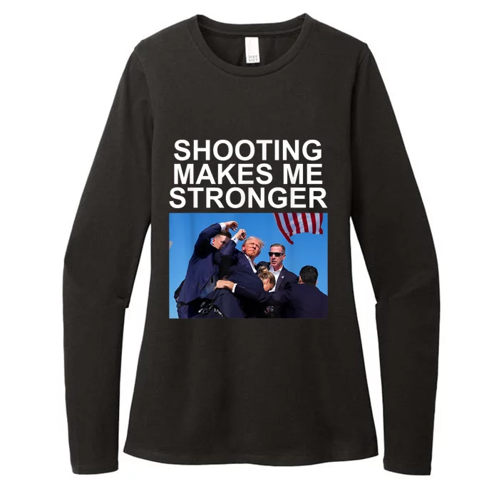 Shooting Makes Me Stronger Trump 2024 Womens CVC Long Sleeve Shirt