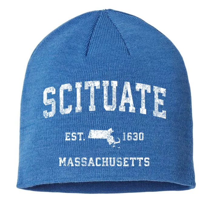 Scituate Massachusetts Ma Vintage Athletic Sports Design Gift 8 1/2in Sustainable Knit Beanie