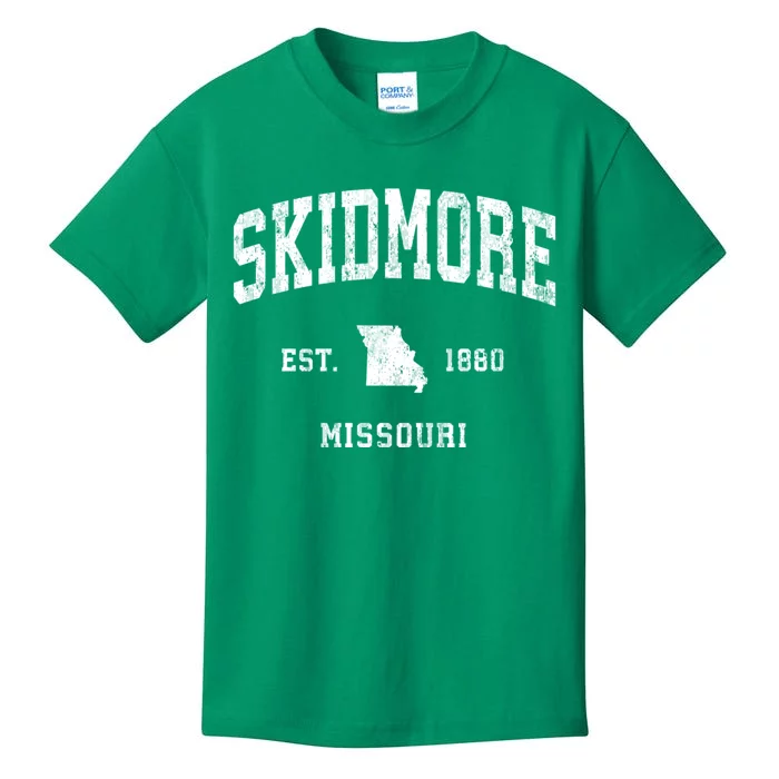 Skidmore Missouri Mo Vintage Athletic Kids T-Shirt