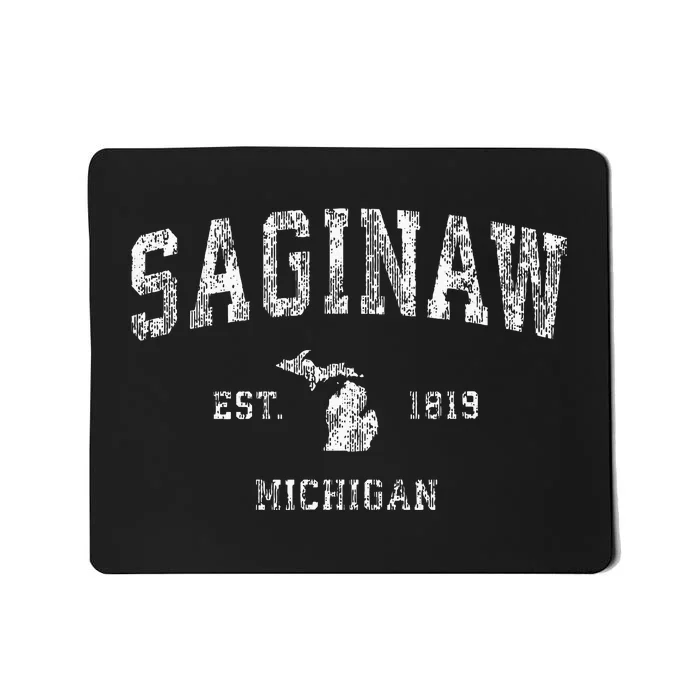 Saginaw Michigan Mi Vintage Athletic Sports Design Mousepad