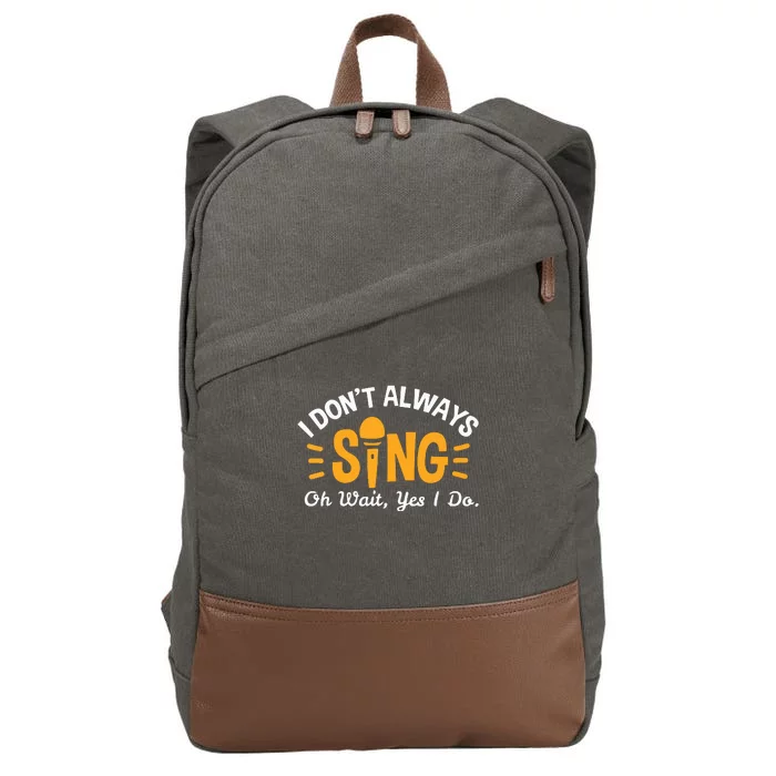 Singer Musician Music Musical Teacher Singing Gift Cotton Canvas Backpack