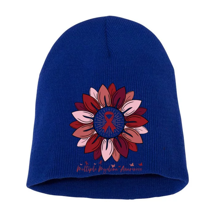 Sunflower Multiple Myeloma Awareness Month Gift Short Acrylic Beanie