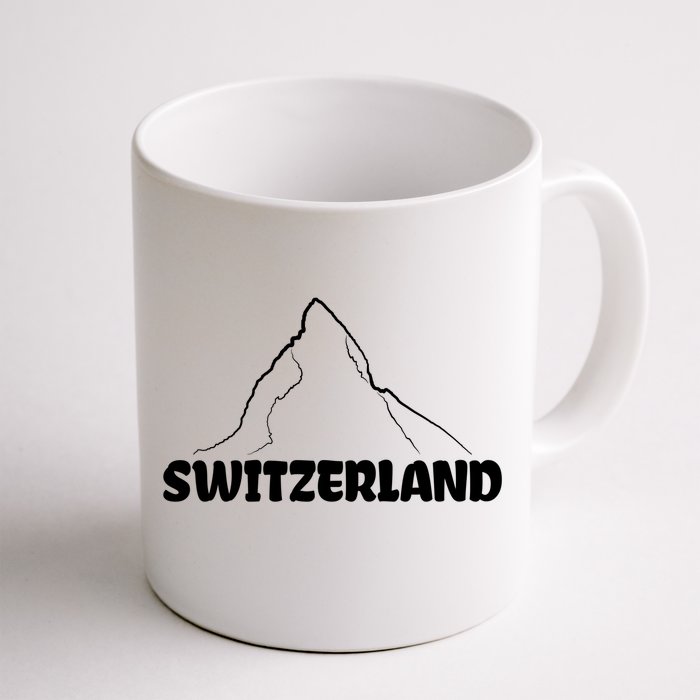 Switzerland Matterhorn Mountaineer Snow Ski Lovers Gift Front & Back Coffee Mug