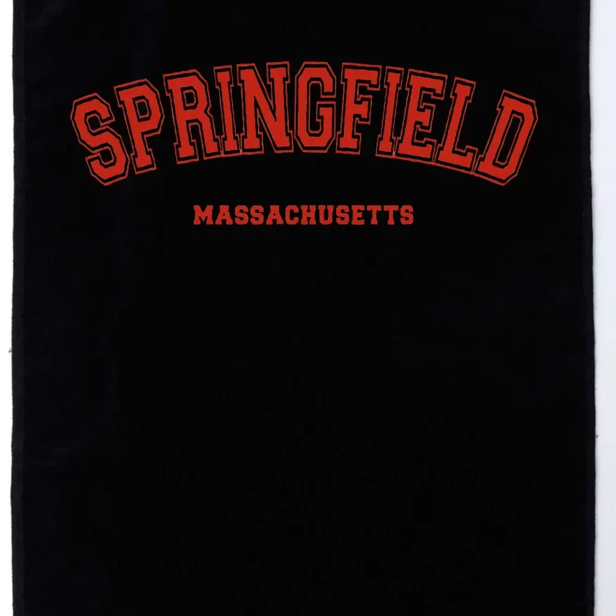 Springfield Massachusetts Ma Red Letter On Springfield Platinum Collection Golf Towel