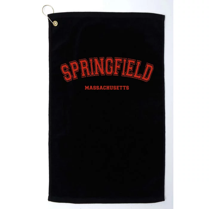 Springfield Massachusetts Ma Red Letter On Springfield Platinum Collection Golf Towel