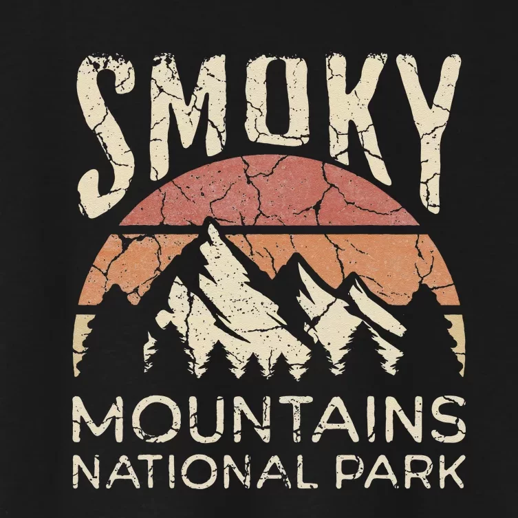 Smoky Mountains National Park Tennessee Hiking Outdoors Women's Crop Top Tee