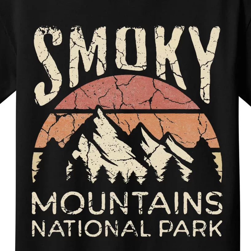 Smoky Mountains National Park Tennessee Hiking Outdoors Kids T-Shirt