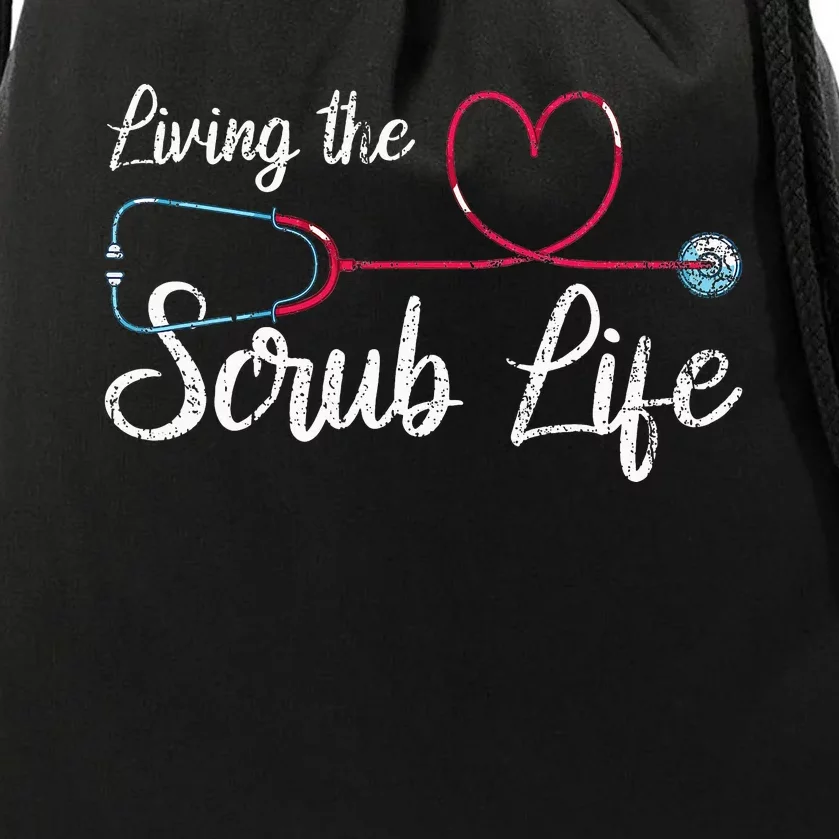 Stethoscope Medical Nursing Scrub Life Nursery Drawstring Bag