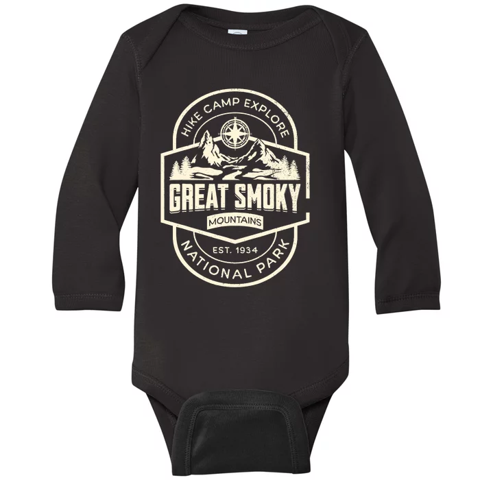 Smoky Mountains National Park Baby Long Sleeve Bodysuit