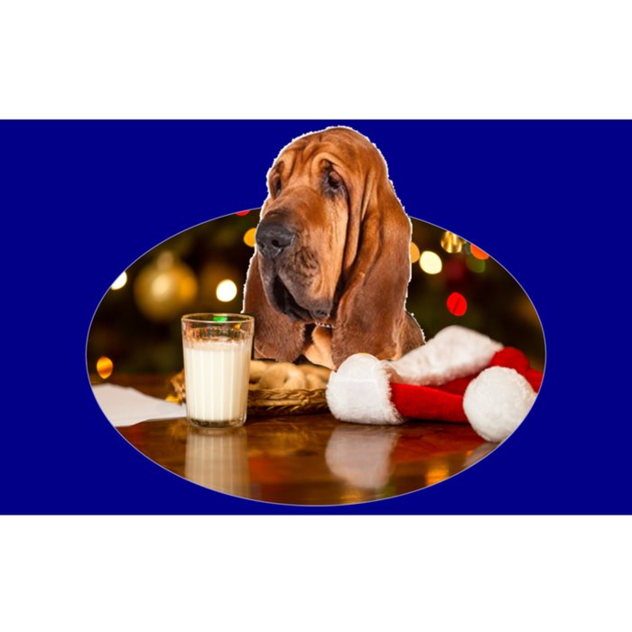 Santa Milk N Cookies Dog Bloodhound Meaningful Gift Bumper Sticker