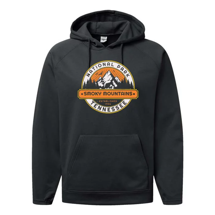 Smoky Mountains National Park Tennessee Hiking Outdoors Performance Fleece Hoodie