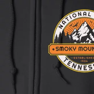 Smoky Mountains National Park Tennessee Hiking Outdoors Full Zip Hoodie