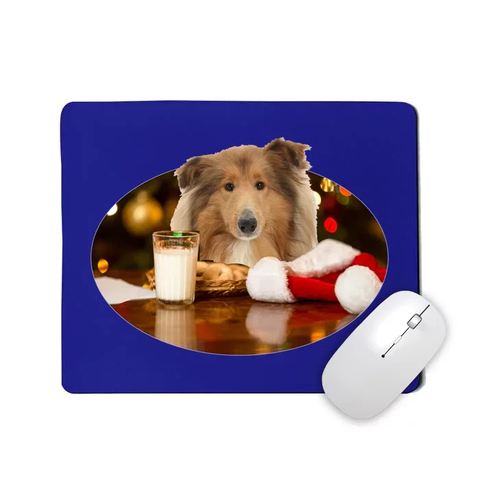 Santa Milk N Cookies Dog Collie Great Gift Mousepad