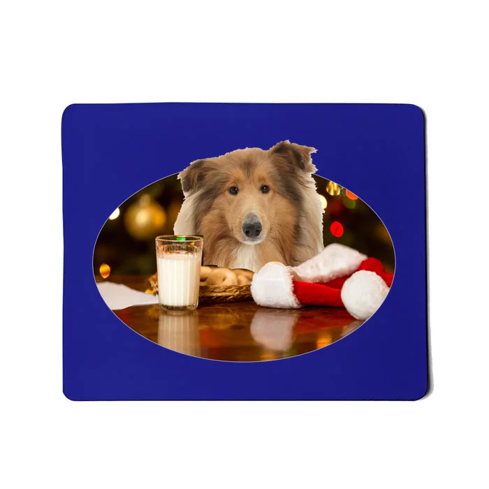 Santa Milk N Cookies Dog Collie Great Gift Mousepad